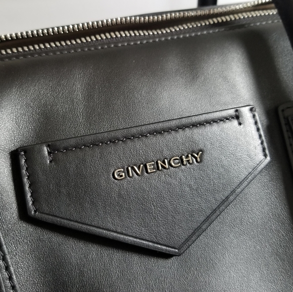 Givenchy Antigona Leather Satchel Shoulder Bag Black - Picture 8 of 12